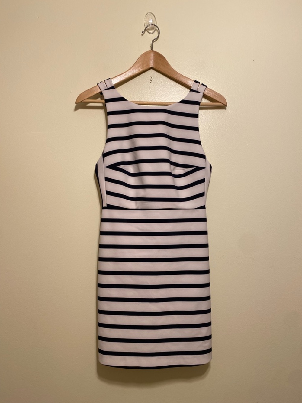 Zara White and Navy Striped Sleeveless Mini Dress. Size S. Style 2802/537/066
